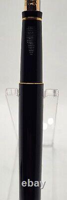 Parker 75 Fountain Pen Black withGold Trim, 18K Gold Fine Nib FRANCE Q 1980/90