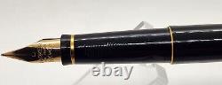 Parker 75 Fountain Pen Black withGold Trim, 18K Gold Fine Nib FRANCE Q 1980/90