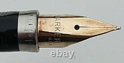 Parker 75 Sterling Silver Cisele Fountain Pen Medium Nib Flat Tassies Converter