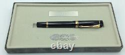 Parker Duofold Centennial Black Fountain Pen 18k Gold Nib NEW in BOX