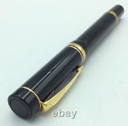 Parker Duofold Centennial Black Fountain Pen 18k Gold Nib NEW in BOX