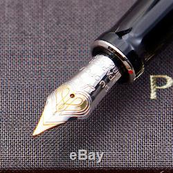 Parker Duofold Centennial Black/Palldium Fountain Pen, Fine 18kt Gold Nib