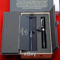 Parker Duofold Centennial Black/Palldium Fountain Pen, Fine 18kt Gold Nib