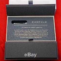 Parker Duofold Centennial Black/Palldium Fountain Pen, Fine 18kt Gold Nib