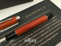 Parker Duofold Centennial Fountain Pen Big Red Special Edition 18k Nib Fine Pt