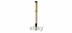 Parker Duofold Classic Fountain Pen Ivory & Black Int 18k Gold Med Pt New In Box