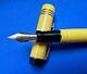 Parker Duofold Mandarin Yellow Fountain Pen 18k Gold M Nib 1995 Box & Papers
