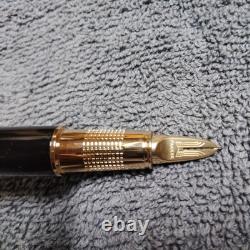 Parker Fountain Pen Black With Gold Trim. Medium Nib