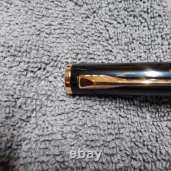 Parker Fountain Pen Black With Gold Trim. Medium Nib
