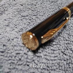 Parker Fountain Pen Black With Gold Trim. Medium Nib