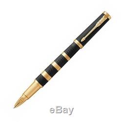 Parker Ingenuity Large Black Lacquer Parker 5th Pen With Gold Trim Medium