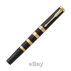 Parker Ingenuity Large Black Lacquer Parker 5th Pen With Gold Trim Medium
