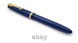 Parker Maxima Duofold Fountain Pen In Black 14k Medium Nib Made In England