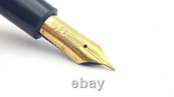 Parker Maxima Duofold Fountain Pen In Black 14k Medium Nib Made In England