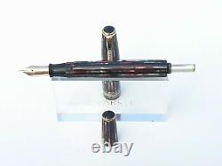 Parker Striped Duofold 1940 Vacumatic Red Black Pearl Set Speedline Restored