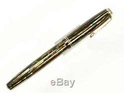 Parker Striped Duofold Fountain Pen In Green/brown/black With Gold Nib & Trim