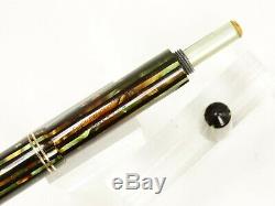 Parker Striped Duofold Fountain Pen In Green/brown/black With Gold Nib & Trim