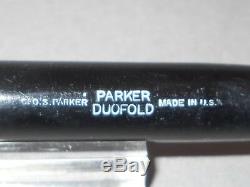 Parker Vintage Black Senior Streamline Duofold Fountain Pen-extra fine