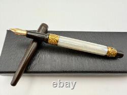 Paul E Wirt Mother Of Pearl Slip Cap Eyedropper Fountain Pen F 14k Flex