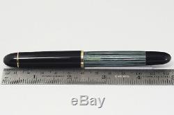 Pelikan 140 Pistonfiller Fountain Pen Green Black GT 14C EF nib 1954 Vintage