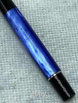 Pelikan 200 Fountain Pen Extra Fine Steel Nib Black Blue Shimmer Ready To Write