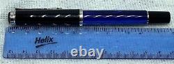 Pelikan 200 Fountain Pen Extra Fine Steel Nib Black Blue Shimmer Ready To Write