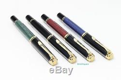 Pelikan Fountain Pen M600 / M 600 in Black, Black-Green, Black-Red or Blue-Black