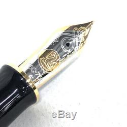 Pelikan Fountain pen SOUVERAN M1000 Black 18k nib F writing is excellent (y0829)