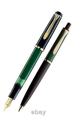 Pelikan M150 Green/Black Fountain Pen + Ballpoint Pen Medium