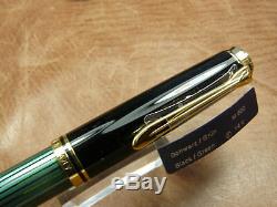 Pelikan M600 Souveran Black/green Fountain Pen 14k Gold Fine Nib