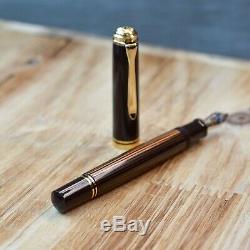 Pelikan M800 Special Edition 2019 Dark Brown Black Striped Fountain Pen