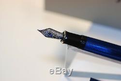 Pelikan SOUVERAN M800 Blue Black Fountain Pen 18K Gold Nib EF, F, M, B, BB NEW