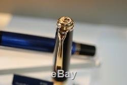 Pelikan SOUVERAN M800 Blue Black Fountain Pen 18K Gold Nib EF, F, M, B, BB NEW