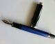 Pelikan Souverän M405 Black/blue Fountain Pen (fine Nib) Used Excellent Cond