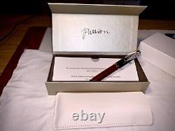 Pelikan Souveran M800 Fountain Pen Black-Red 18C- 750F MEDIUM NIB WithBOX-PAPERS