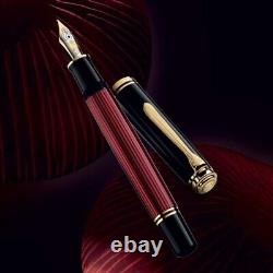 Pelikan Souveran M800 Fountain Pen Black-Red B Nib