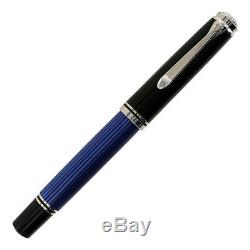 Pelikan Souveran M805 Black/Blue Fountain Pen Extra Fine Nib