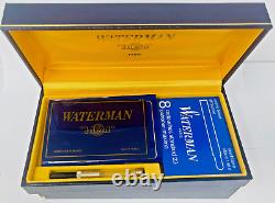 Pen Fountain Pen Waterman The Man 100 Ideal Opera Black MIB F Cards De Garantie