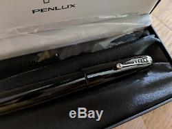 Penlux The Queen Black Ebonite Rhodium Fountain Pen Killer Price