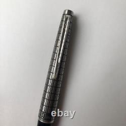 Pilot Elite Checkered Fountain Pen Nib F 18k Black Silver Resin Japan Authentic