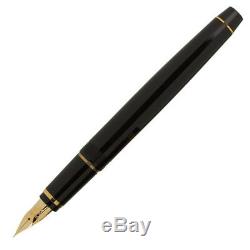 Pilot Falcon Fountain Pen Black & Gold Soft Flexible Extra Fine Nib New