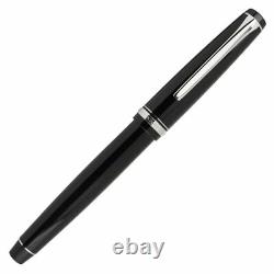 Pilot Falcon Fountain Pen Black & Rhodium Soft Flexible Broad Nib