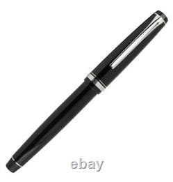 Pilot Falcon Fountain Pen Black & Rhodium Soft Flexible Broad Nib RTL $300