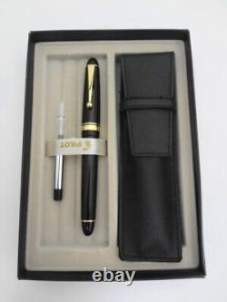 Pilot Fountain Pen Black Medium Point Nib 14K-585 Engraved