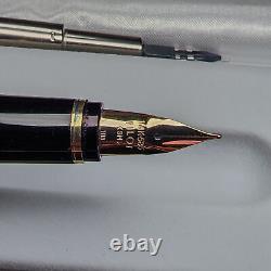 Pilot Namiki Falcon Fountain Pen Black 14K Gold Nib in Box Fine Writing