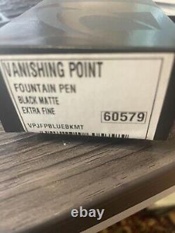 Pilot Vanishing Point Black Matte EF 18 Kt fountain pen Box Papers Near Mint