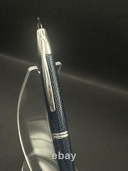 Pilot Vanishing Point Blue Carbonesque Fountain Pen 18kt Black Stub Nib