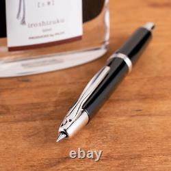 Pilot Vanishing Point Fountain Pen Black Rhodium Broad nib