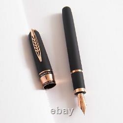 Pineider Alchemist Stromboli Black Fountain Pen Stainless Steel Nib