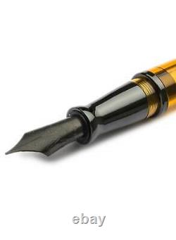 Pineider Avatar UR Demo Black Trim Amber Fountain Pen, Extra Fine, New in Box